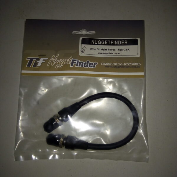 Nugget Finder Short 30cm Straight Power Cord. in stock