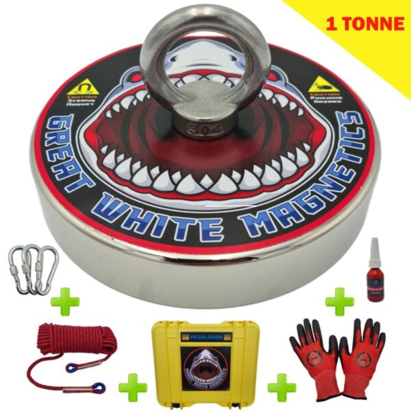 Great White Magnetics MEGALODON - 1 Tonne Expert Magnet Fishing Kit