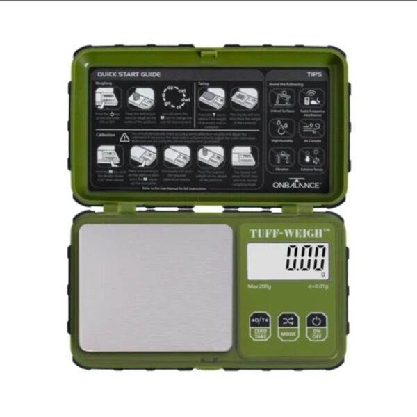 On Balance TUF-200-GN On Balance Tuff-Weigh Pocket Scale - Green 200g x 0.01g