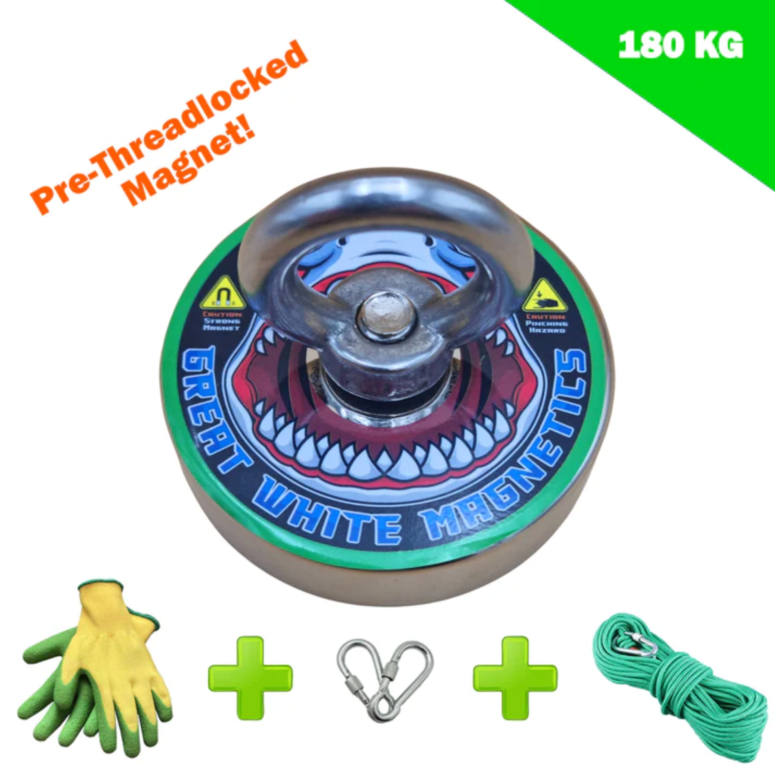 Nemo-180kg Kids Magnet Fishing Kit Great White Magnetics Top End Pospecting